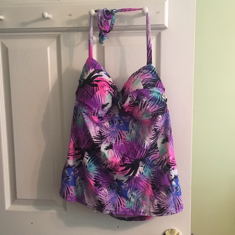 Halter top tankini swim top